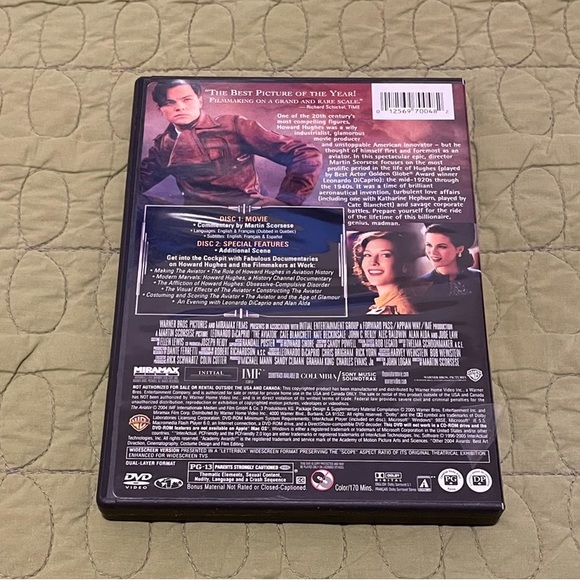EUC The Aviator DVD is about Howard Hughes the billionaire, filmmaker & recluse - Picture 4 of 6